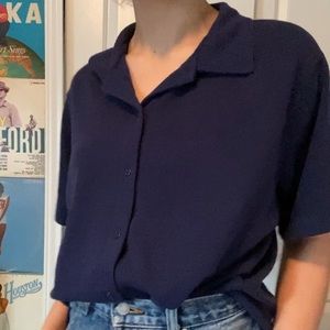 Navy blue Bechamel button up